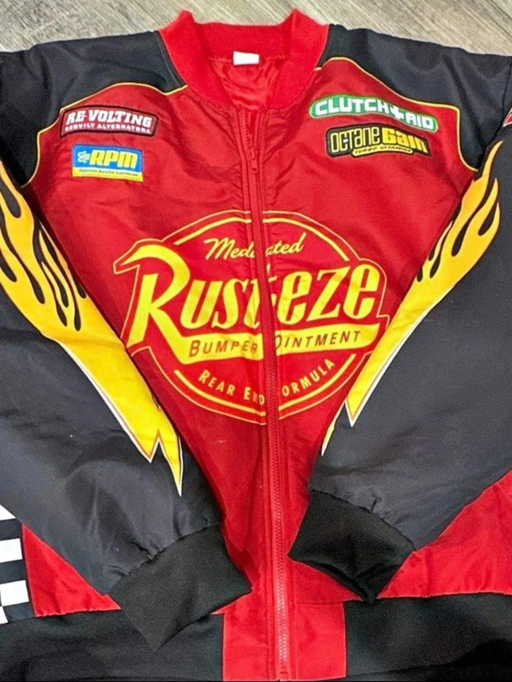 Disney Pixar Cars Rust-eze Racing Jacket  XL Red & Black Jacket